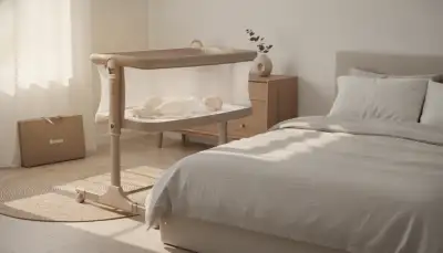 Anpassbares Beistellbett mit Rollen