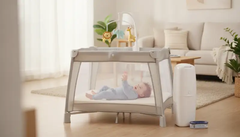 Flexibel Reisen: Laufgitter mit Komfort-Matratze