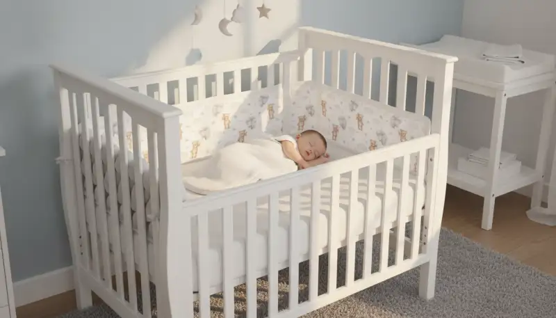 Geborgenheit im Babybett: Geflochtene Bettumrandungen