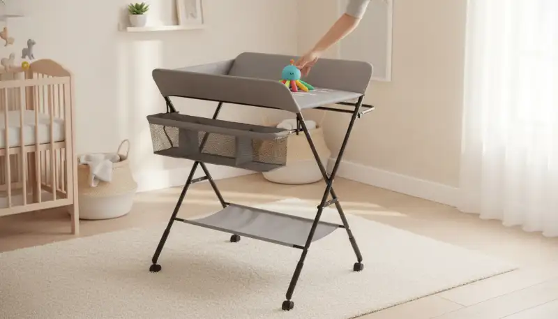Klappbare Wickelkommode: Clever Platz sparen