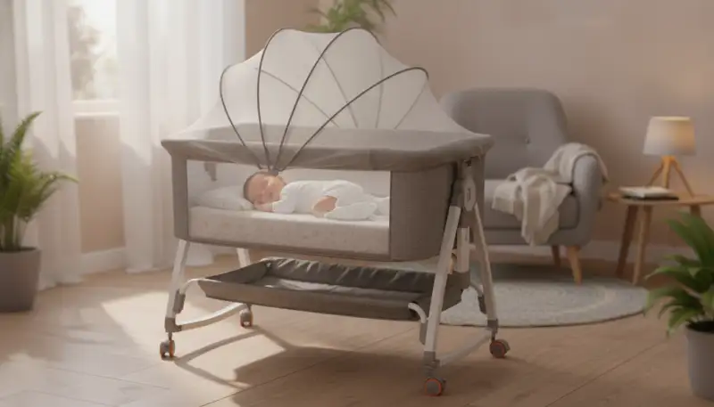Perfekte Nähe: Beistellbett mit flexibler Höhe